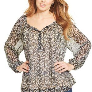 Jessica Simpson Print Boho Blouse 3X